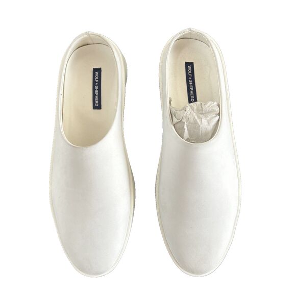 Wolf & Shepherd Cruise Men\'s Size 10/ EU 43 White Leather Mule Slip On NEW main image 9